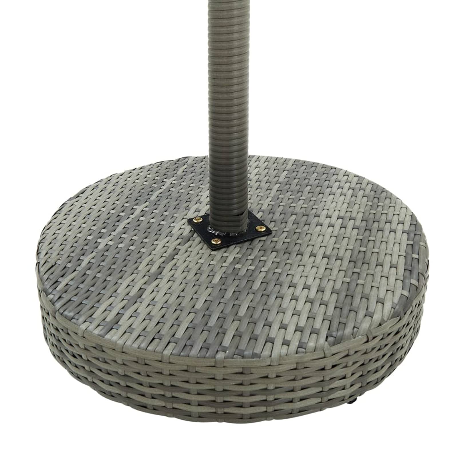 Tidyard Table de Jardin, Table Haute de Bar, Table de Bistrot, Table à Café Table à thé Gris 60,5x106 cm Résine tressée