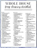 Whole House Deep cleaning Checklist: Household Chores cleaning checklist for adults, spring cleaning checklist planner and Organizer