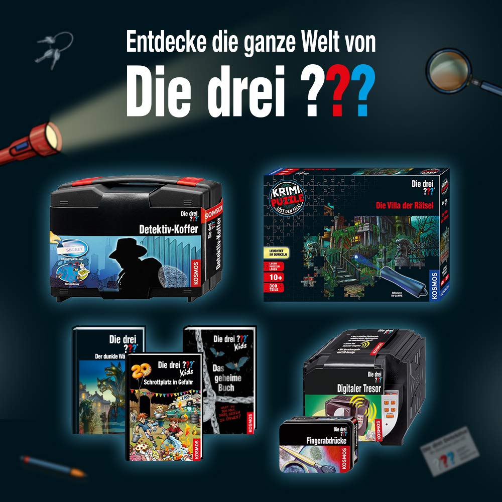 Kosmos The Three ??? Hearing Survey, Detective Toy, Agent Equipment for Children from 8 Years, The Three Question Marks Toy, Detective Equipment, Detective Set