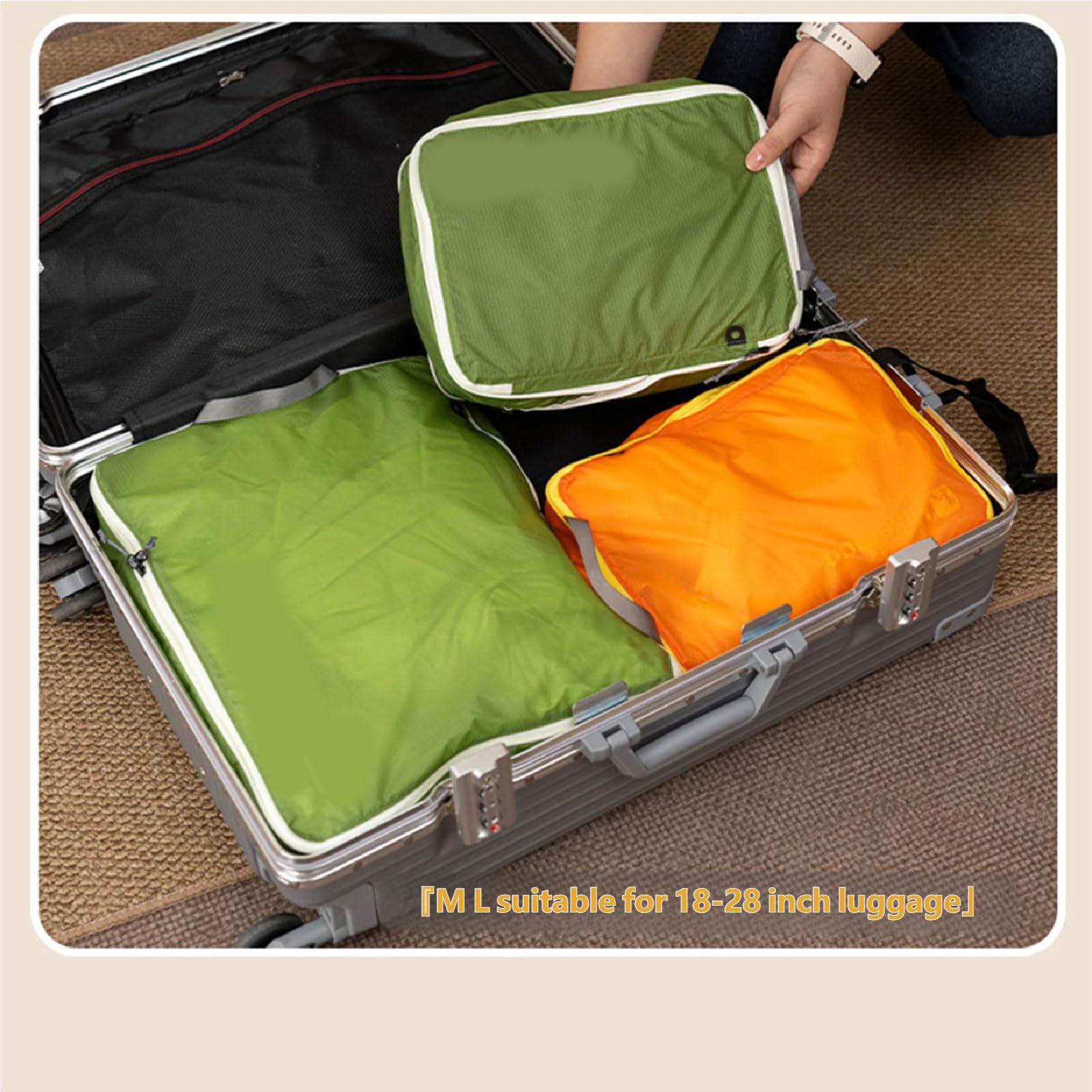 Organizzatori da viaggio multiuso sacchetti di stoccaggio a compressione sacchetto di stoccaggio in tessuto con cuciture rinforzate per un uso prolungato borse per bagagli sottili