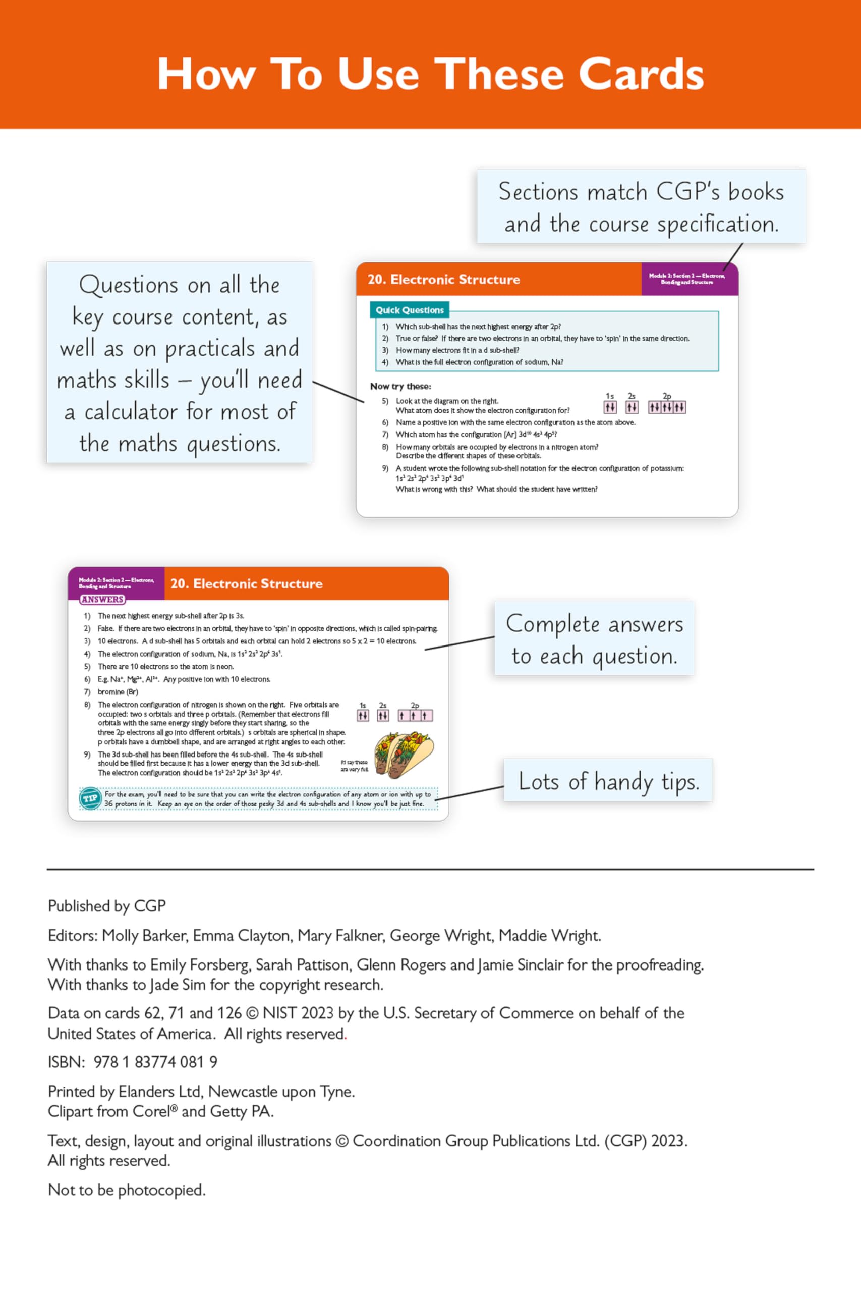A-Level Chemistry OCR A Revision Question Cards