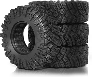 Compatible With Axial For SCX10 Pro For Capra For Traxxas For TRX4 D90 For Redcat 1/10 RCクローラーカー 98mm 1.9インチ ソフトラバータイヤホイール RCタイヤセット