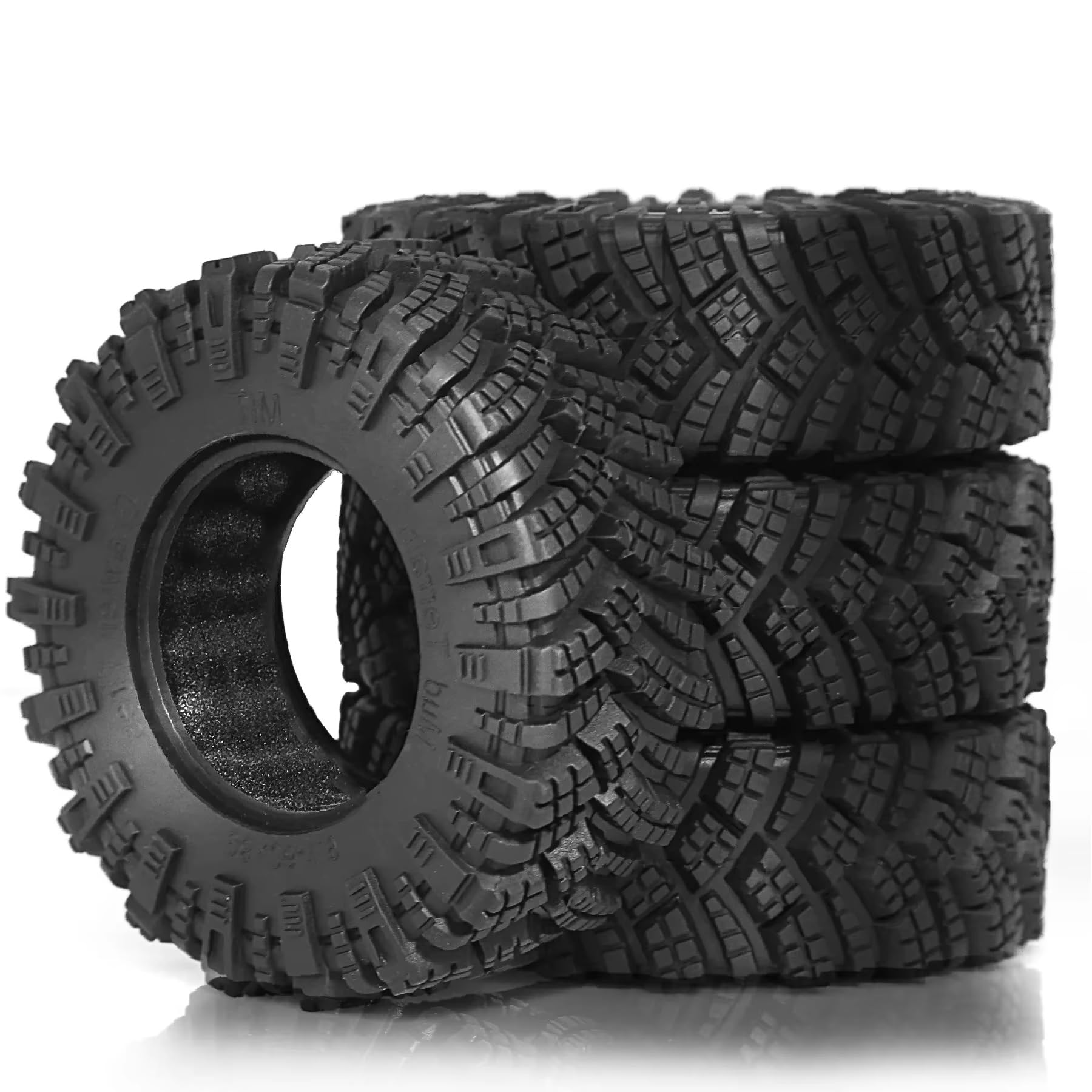 RC Ruote Gomma Compatibile Con Axial Per SCX10 Pro Per Capra Per Traxxas Per TRX4 D90 Per Redcat 1/10 RC Crawler Car Pneumatico In Gomma Morbida Da 98 Mm E 1,9"
