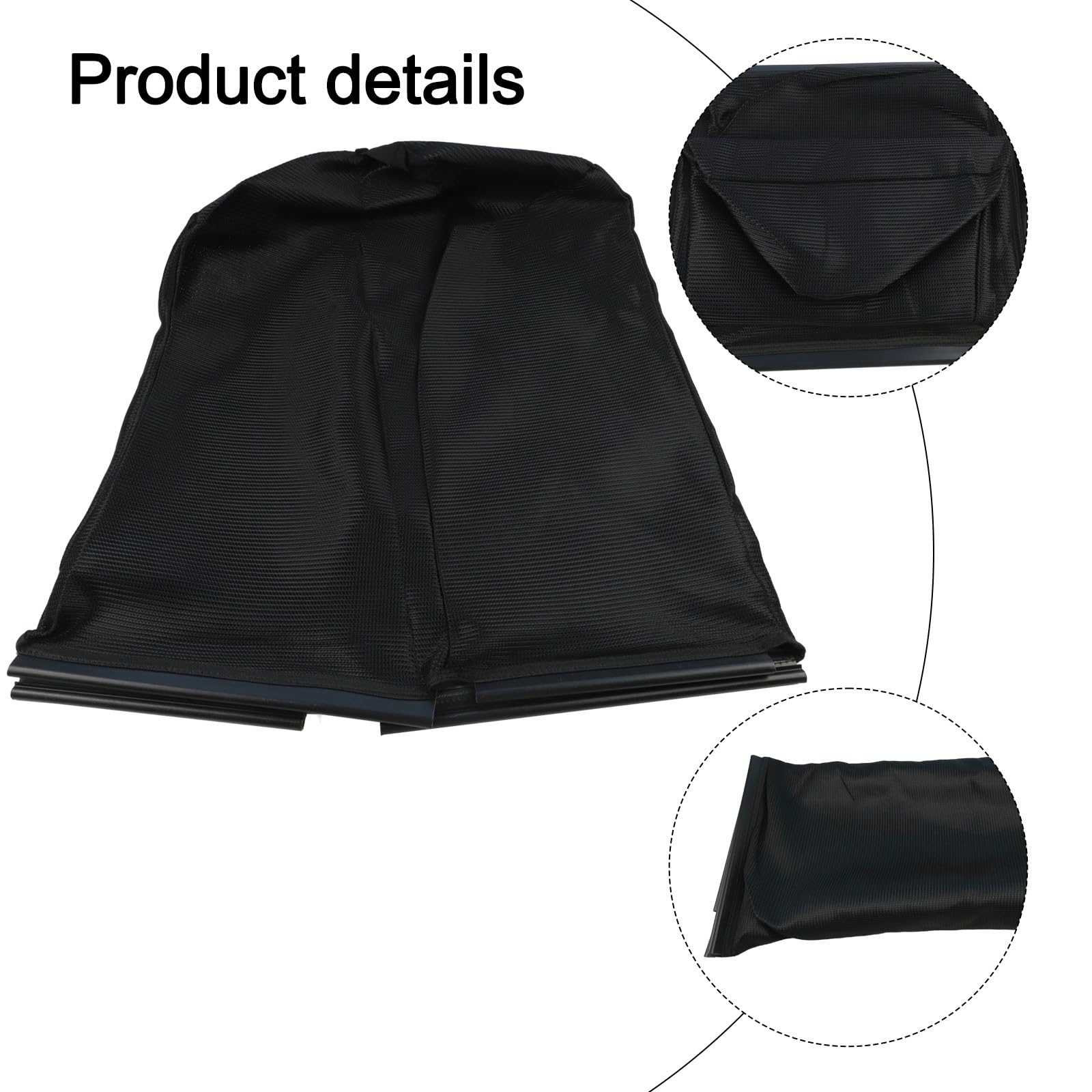 Sac récupérateur d'herbe, compatible avec les tondeuses Honda HRU214 HRU215 HRU216 HRJ216 DMC216SH, sac de collecte en tissu noir robuste pour ponts de 48,3 et 53,3 cm