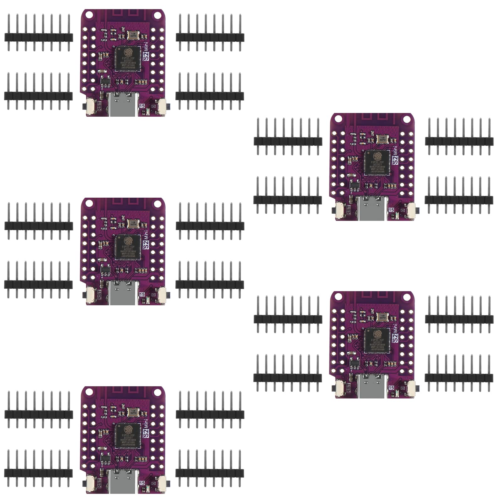 DWEII 5PCS ESP32 S2 Mini S2 Mini V1.0.0 WiFi Board Based ESP32-S2FN4R2 ESP32-S2 4MB Flash Type-C Connection Compatible with MicroPython-image-4