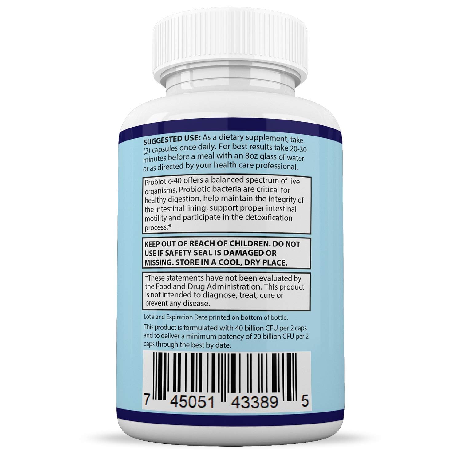 Justified Laboratories (3 Pack) Clear Nails Plus Max Pills 40 Billion CFU Probiotic 60 Capsules