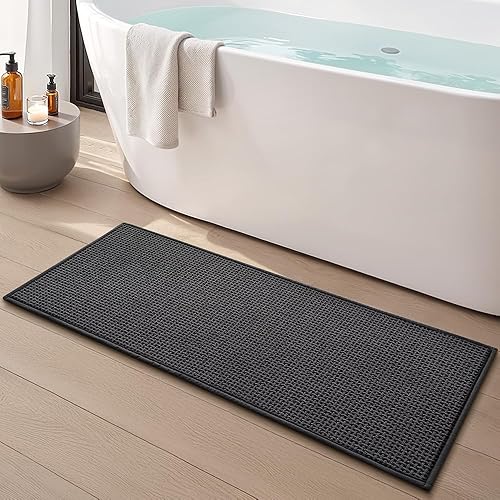 Miniatura 12 de Alfombras de Baño Antideslizantes Lavables, Tapete de Baño Súper Absorbente Delgado para Baños Pequeños de Secado Rápido de Pelo Bajo, (Verde Verde