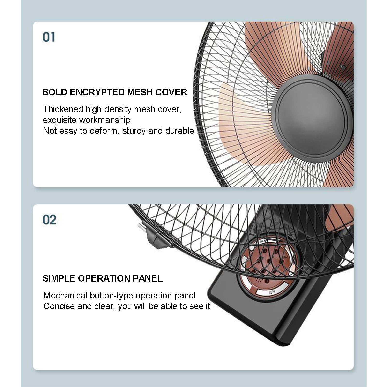 Ventilatore Elettrico Da Parete Da 16/18 Pollici, Ventola Di Raffreddamento, Velocità Del Vento Regolabile A 3 Velocità, Timer Da 4 Ore, Con Potente Ventola Oscillante Per Uso Domestico,16 inches