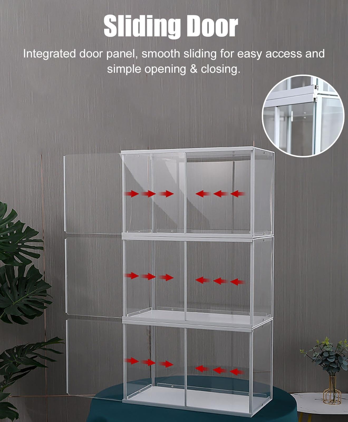 Acryl Vitrine 20 25 30 35 40 45 50 55 60 cm Lange Staubschutzhülle