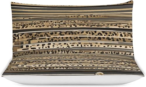 Miniatura 6 de ZGDPBYF Comforter Set - Animal Leopard Cheetah,Dark Brown Black White Red Striped All Seasons Comforters & Sets- Bedding Comforter Sets Queen Size