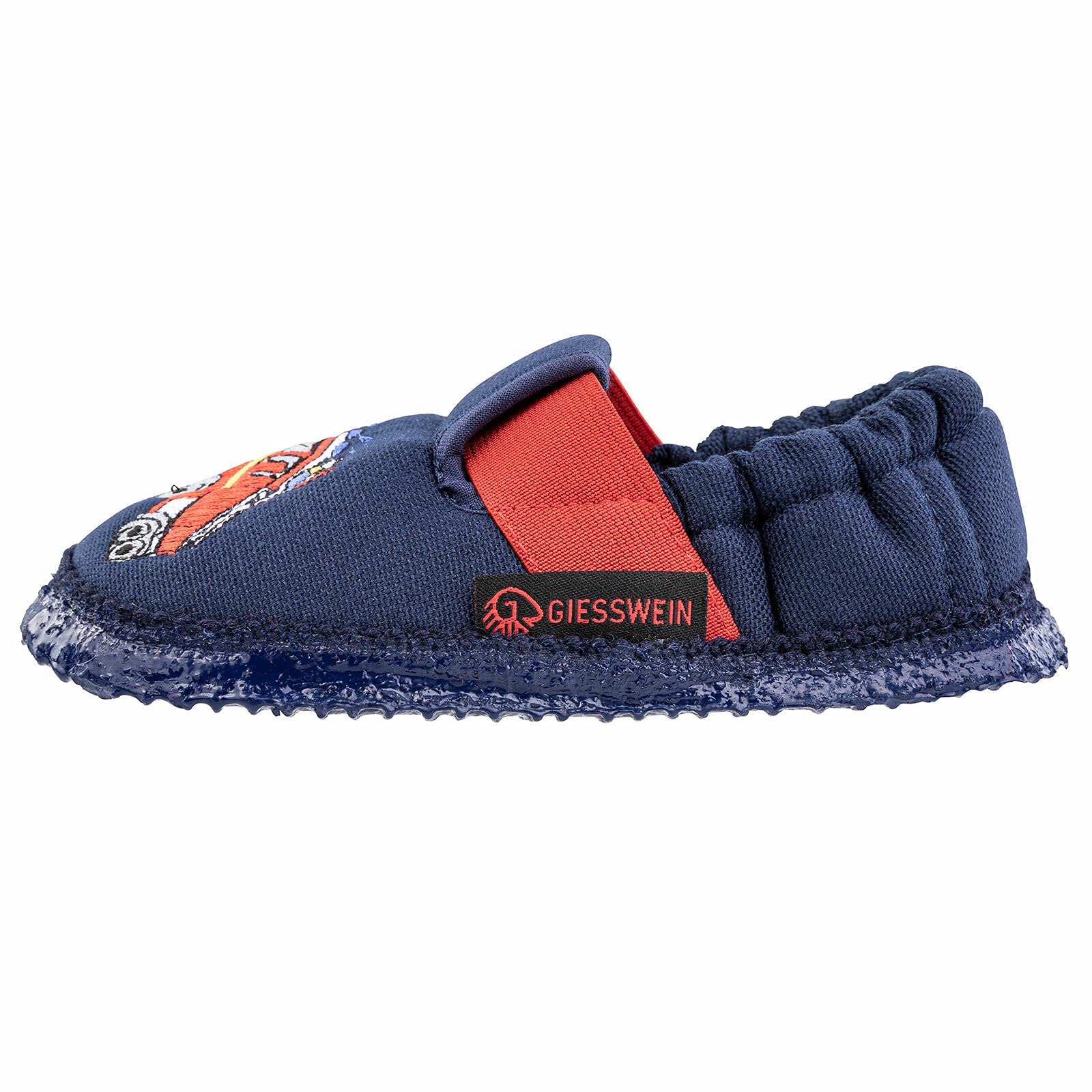 Giesswein Pantofole per bambini - Scarpe da casa bimbi in cotone morbido, blu scuro