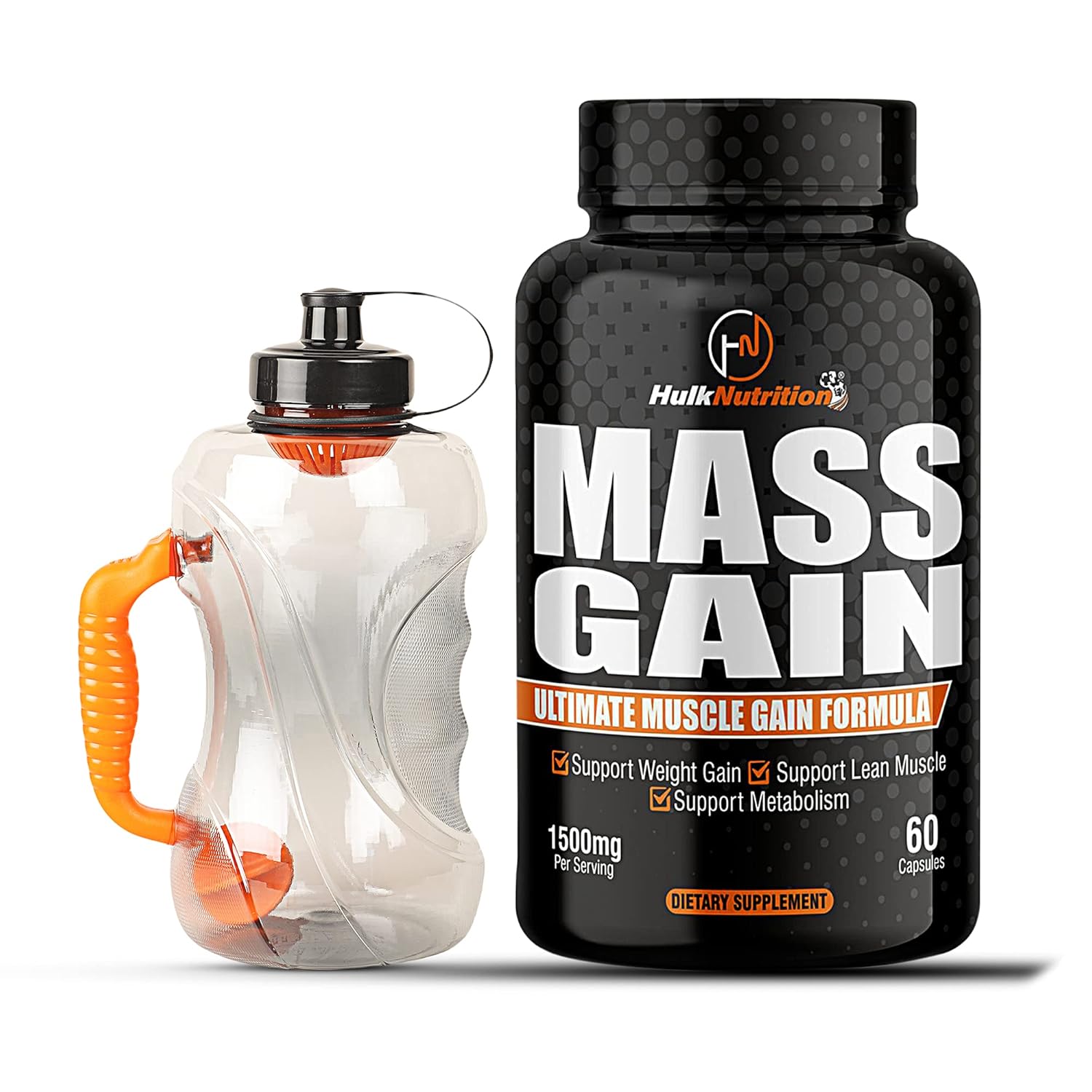 Hulk Nutrition Bulk Gain Mass & Weight Gainer Capsule for Fast Weight & Muscle Gain, Muscle Building Weight Lifters Supplement for Muscle Growth, Stamina & Strength, Men & Women – 60 Capsules | Free Gallon Hulk Nutrition Bulk Gain Mass & Weight Gainer Capsule for Fast Weight & Muscle Gain, Muscle Building Weight Lifters Supplement for Muscle Growth, Stamina & Strength, Men & Women – 60 Capsules | Free Gallon