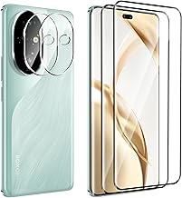 FDHYFGDY 2 Pièces pour Honor 200 Pro Film de Protection pour Verre Trempé, 2 Pièces de Film de Verre pour Appareil Photo, Dureté 9H, Protecteur d'écran Anti-Rayures et sans Bulles
