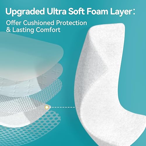 Miniatura 20 de Dimora Vendaje grande ultra suave para heridas, vendaje de espuma adhesiva de silicona con bordes, 7 x 7 pulgadas (almohadilla de 5 x 5 pulgadas)