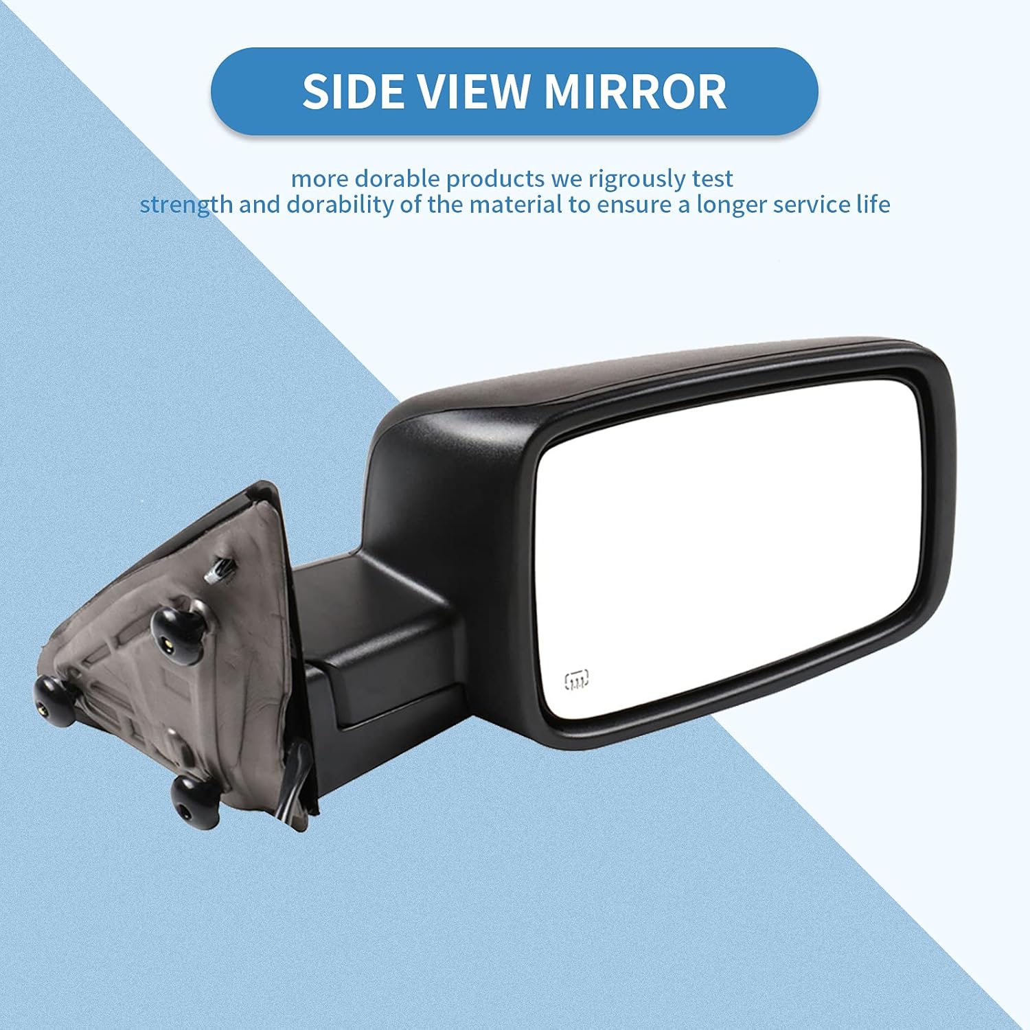 ECCPP Passenger Heated Side View Mirror Fit For 2011-2013 For Dodge For Ram 1500 3500 2011-2015 For Ram 2500 2009-2010 For Dodge For Ram 1500 Manual Folding Turn Signal Side View Mirror Glass