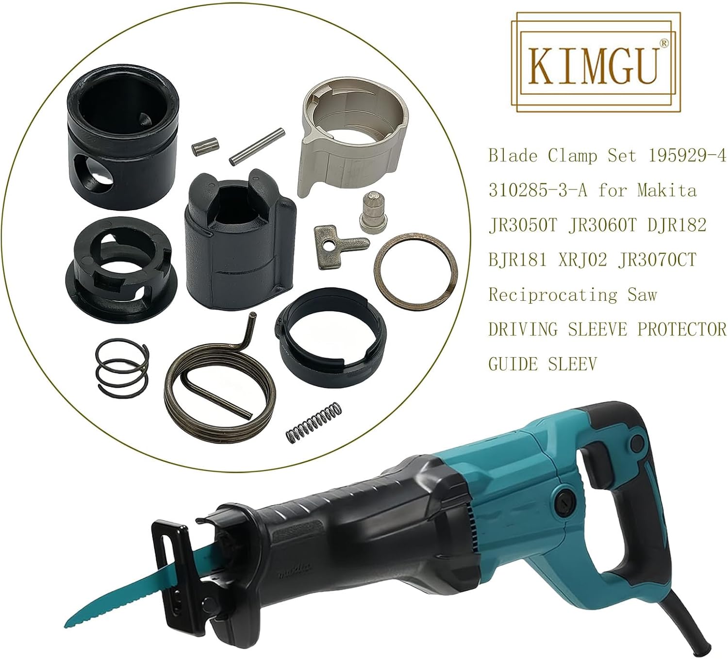 195929-4 310285-3-A Blade Clamp Set for Makita JR3050T JR3060T DJR182 BJR181 XRJ02 JR3070CT Reciprocating Saw DRIVING SLEEVE PROTECTOR GUIDE SLEEV