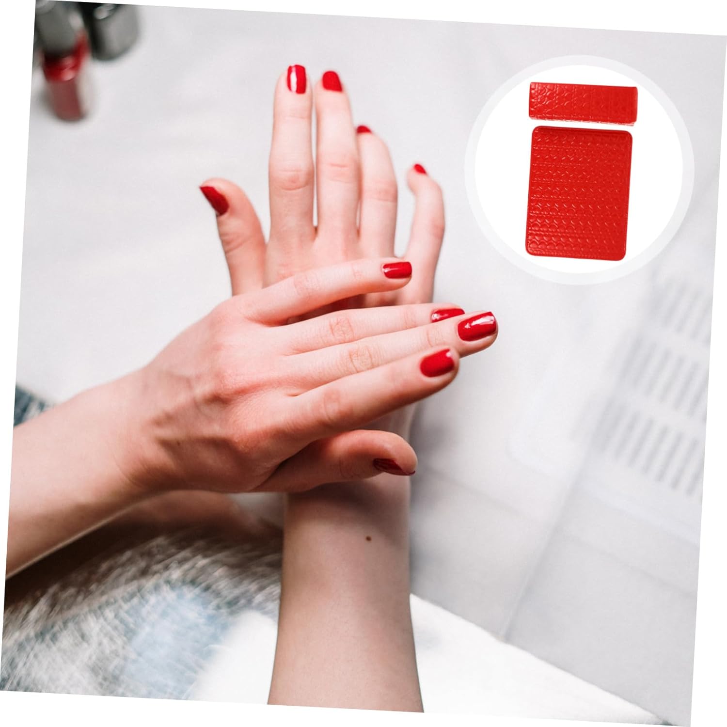 2pcs Manicure Care Pad Comfortable Rectangular Hand Pillow Wrist Cushion for Nail Art Portable Nail Arm Rest for Stylish Ladies and Enthusiasts