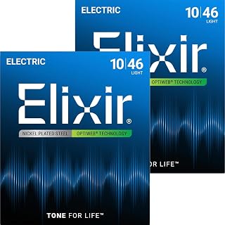 Elixir エリクサー エレキギター弦 OPTIWEB Light .010-.046#19052 2個セット 【国内正規品】
