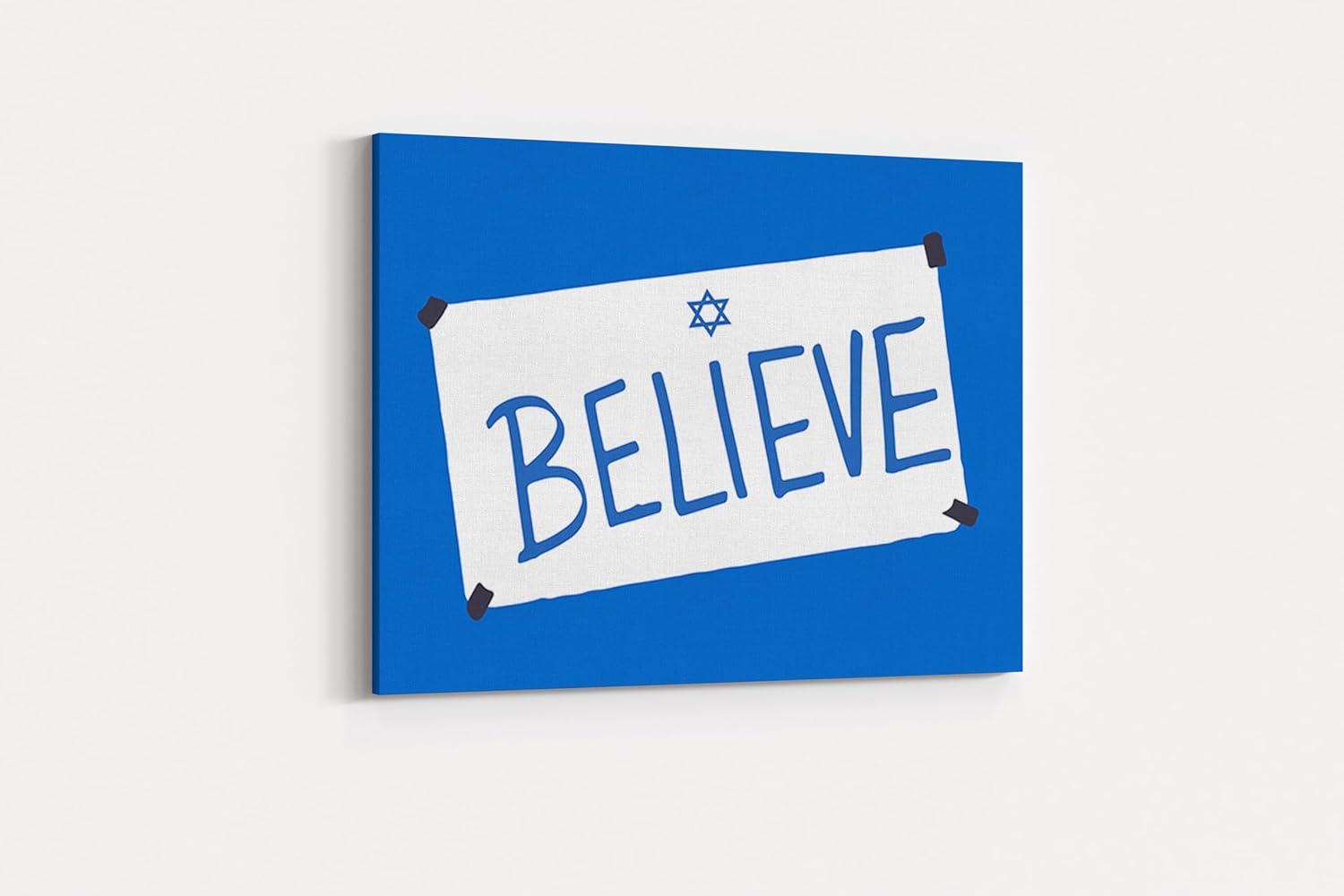 Israel Believe Sign - Coach Lasso -The Lasso Way - Lasso Inspired Designs - Office Signs - Home Signs - Motivational Signs - Perfect For Any Israel Jewish Supporter 32x48