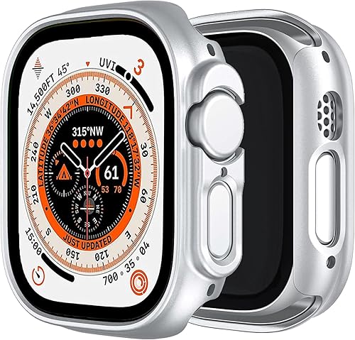 Miimall Funda compatible con Apple Watch Ultra de 1.929 in, marco duro de policarbonato sin protector de pantalla, ultrafina y ligera, para mujer y