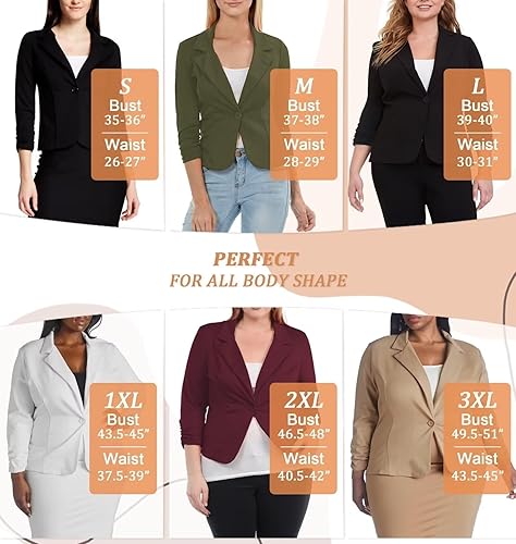 Miniatura 7 de Hybrid & Company Chaqueta ligera y elástica para mujer, estilo casual, para el trabajo, la oficina, hecha en Estados Unidos