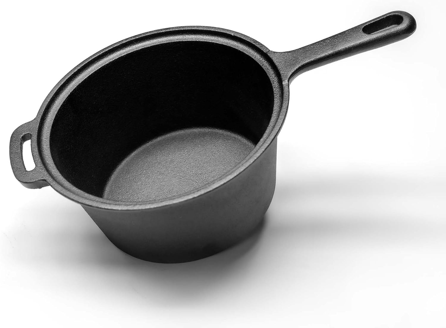 Cast Iron Melting Pot Cooking Pot,Sauce Pan with Lid,2 Quart Cooking Pot, Small Saucepan with Steamer