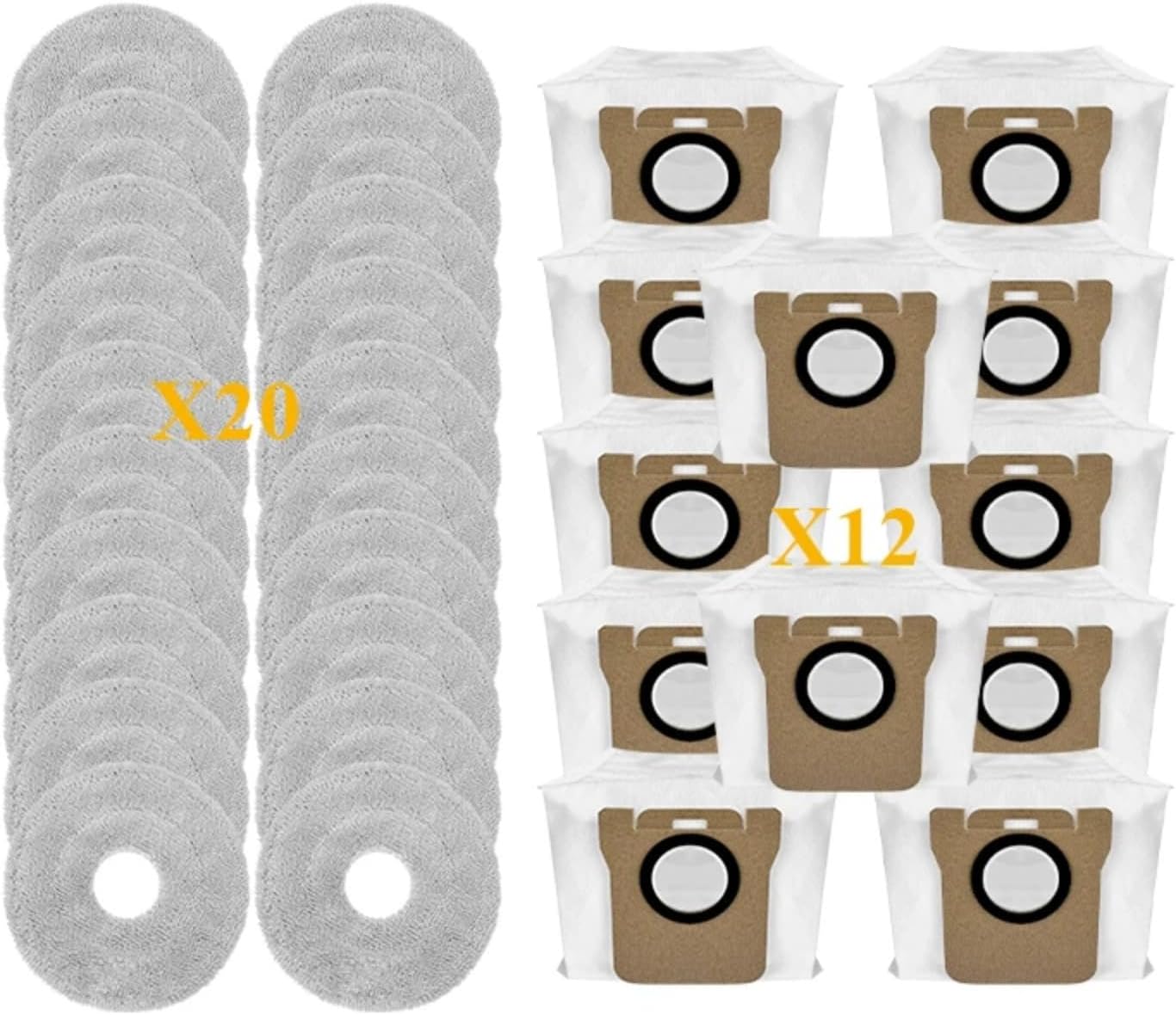 Vacuum Parts Mop Cloth Dust Bag Accessories for JONR P20 PRO(8PCS)