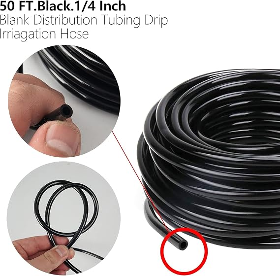 Micro Irrigation Hose, Drip Irrigation Line, 30 Meters Irrigation Hose Hose, Inner Diameter 4mm/Outer Diameter 7mm Black Supply Pipe for Garden Watering System