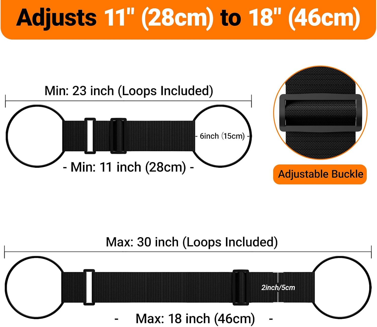 2 Pack Luggage Connector Straps–Add A Bag Hands-Free Suitcase Connector image 3