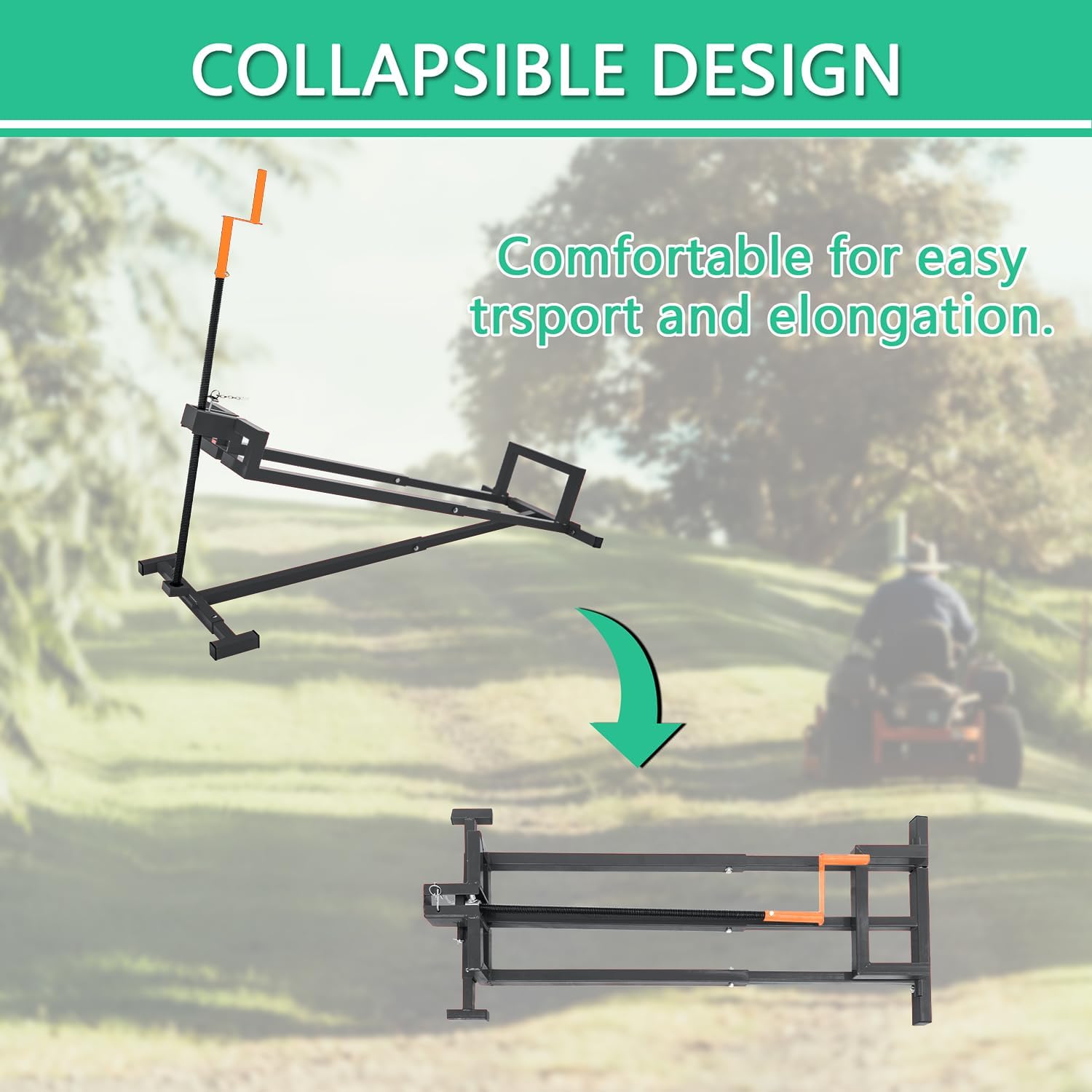 Riding Mower Jack Lawn Tractor Lift 882LBS Capacity Zero Turn Lawn Mower Ramps Lawnmower Maintenance with Manual Handle & Power Tool Extension Handle, Gray