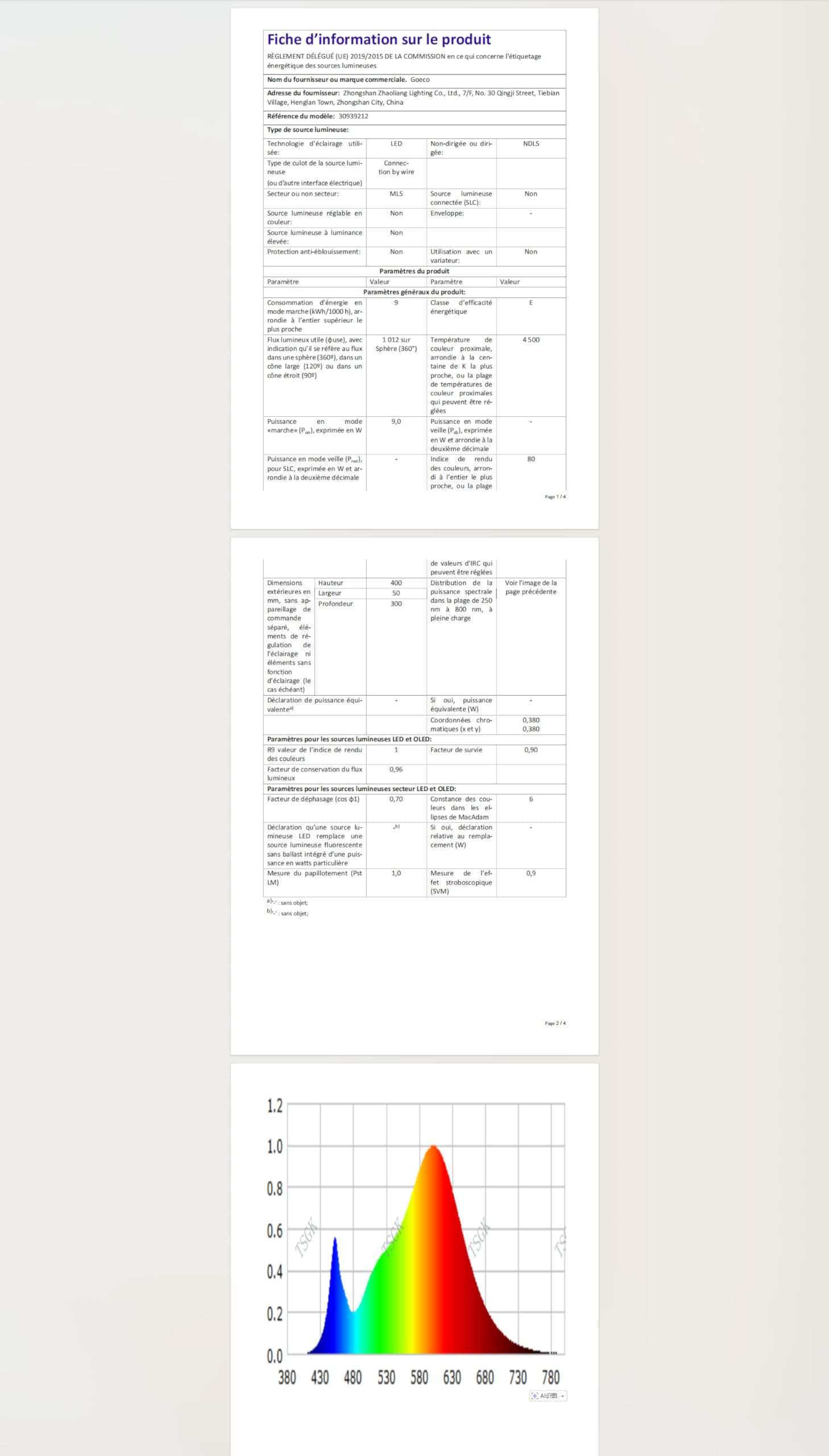 Goeco Luce Specchio Led 40cm, 9W Bianco Neutra 4000K Lampada Armadio Girevole, IP20 Lampada da Specchio, Nero