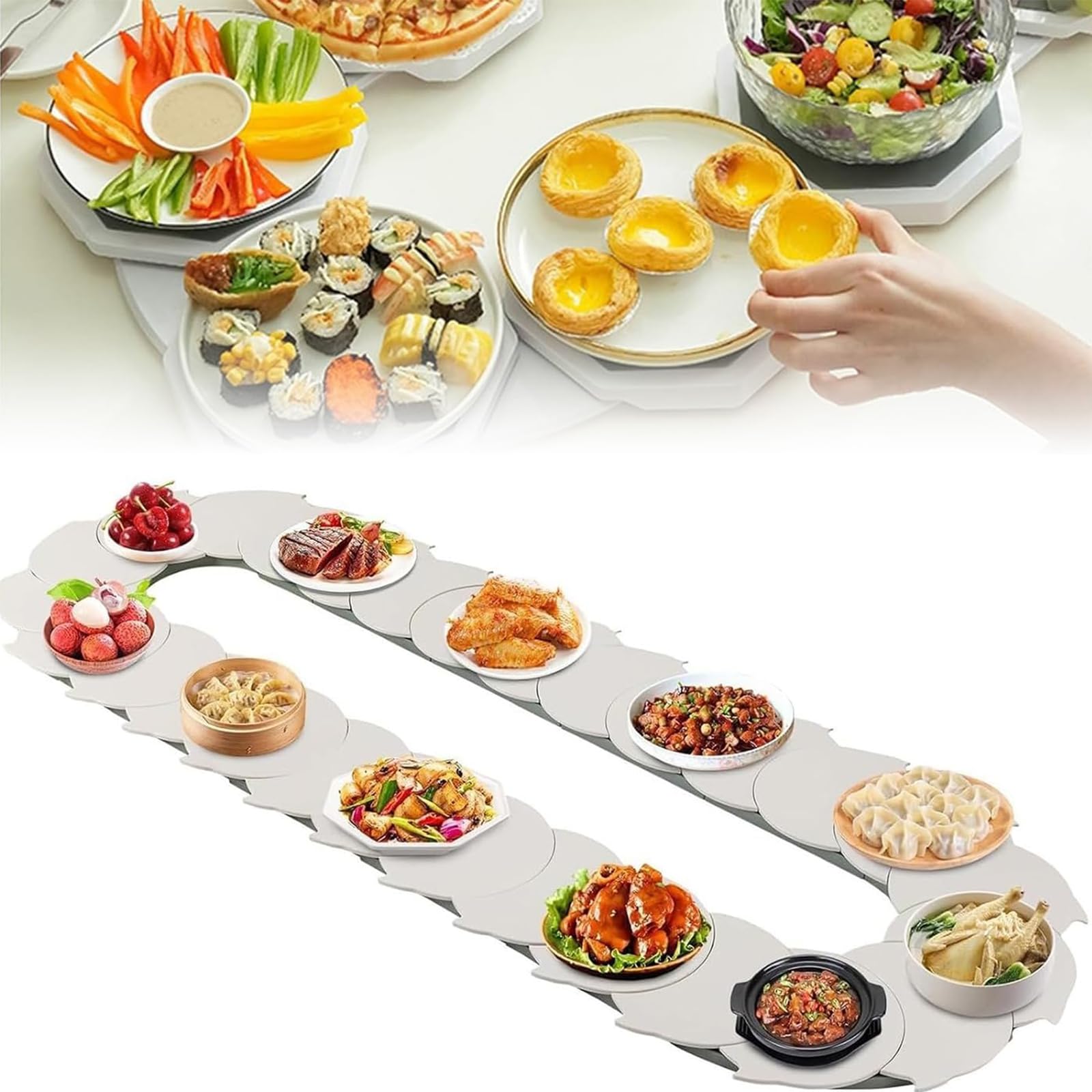 Plateau tournant pour aliments 1,2 M : service rotatif fluide et assemblage facile