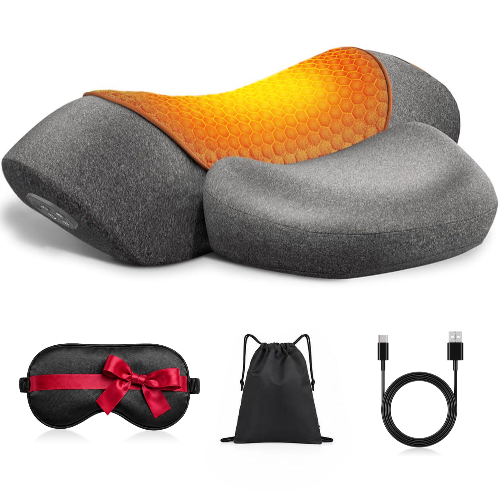 Upalled Cordless Heated Neck Massager Pillow