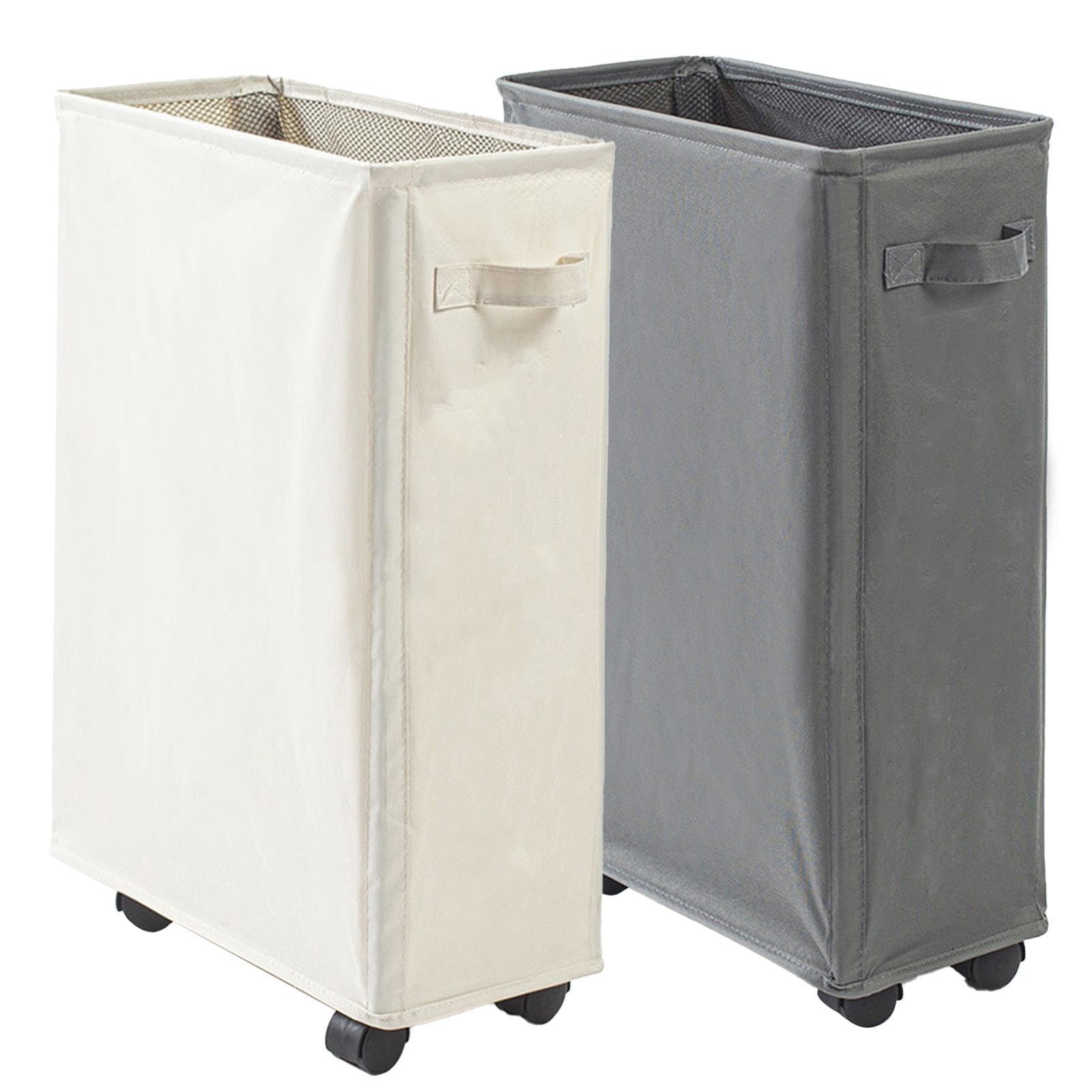 Panier à linge pliable 42L lot de 2 pour gain de place optimal