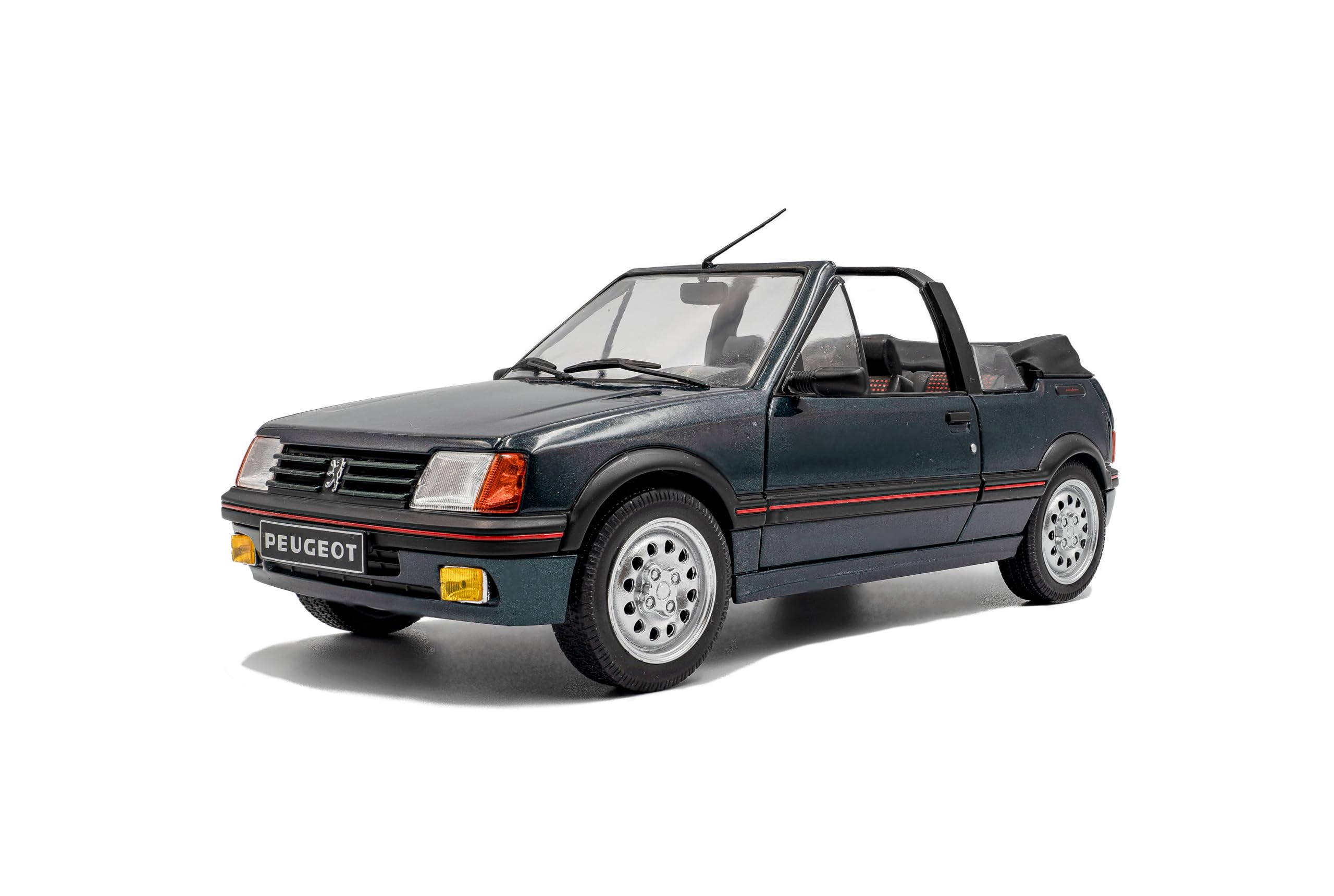 Solido Peugeot 205 CTI Roland-Garros Cabrio Diecast 1:18 Vert Métallique