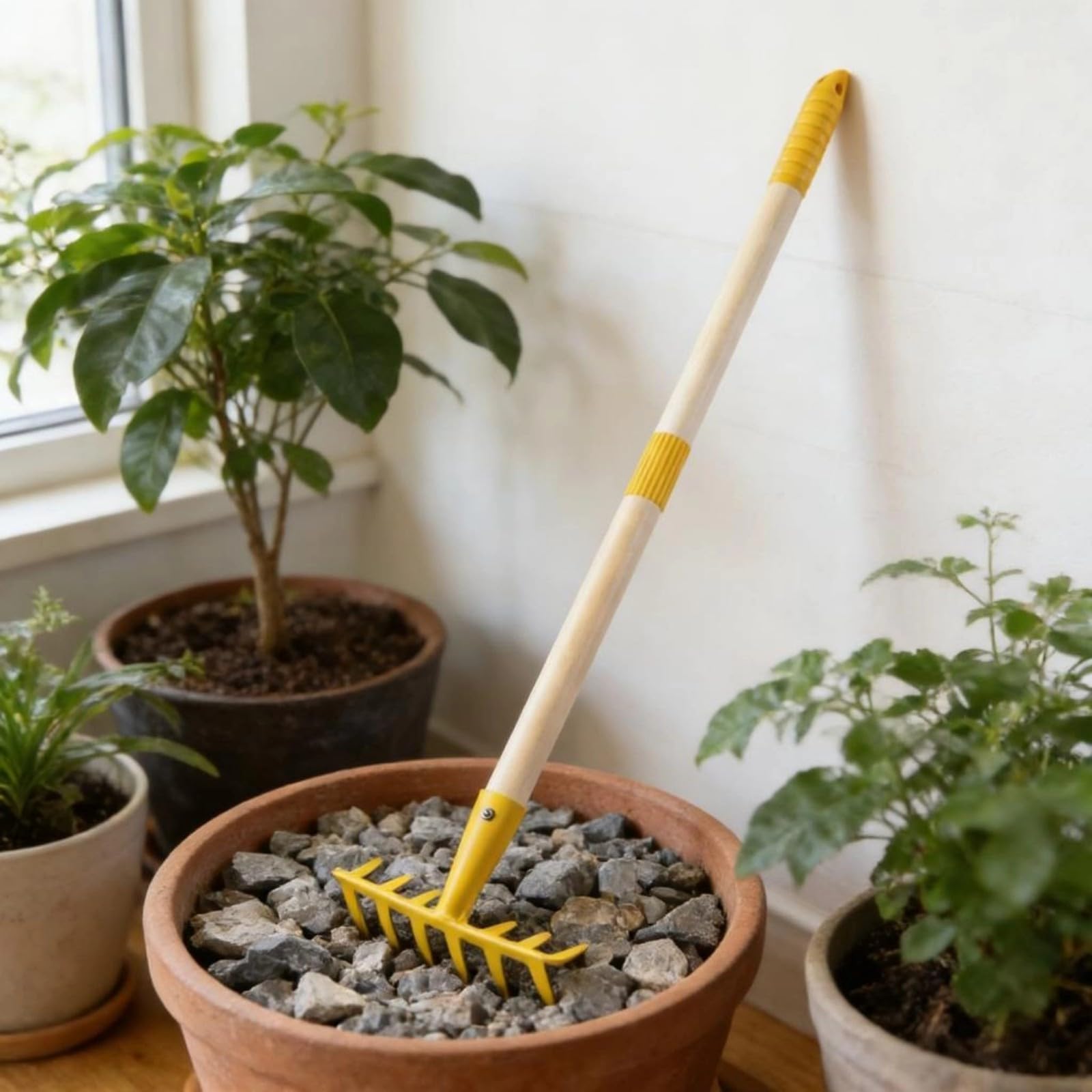 FOLODA Herramientas de jardín para niños con 4 piezas ergonómicas para
