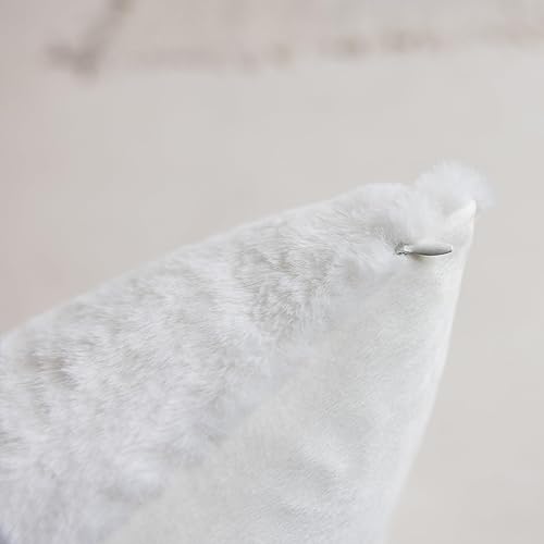 Miniatura 2 de Demetex Juego de 2 fundas de almohada de 12 x 20 pulgadas, suaves y esponjosas, para sofá, sala de estar, dormitorio, 12 x 20 pulgadas, color blanco