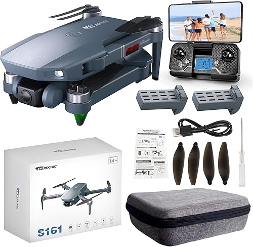 Miniatura 9 de Dron motor sin escobillas con doble cámara real 1080P WiFi RC Quadcopter control remoto aviones de largo alcance FPV avión regalo para adultos niños