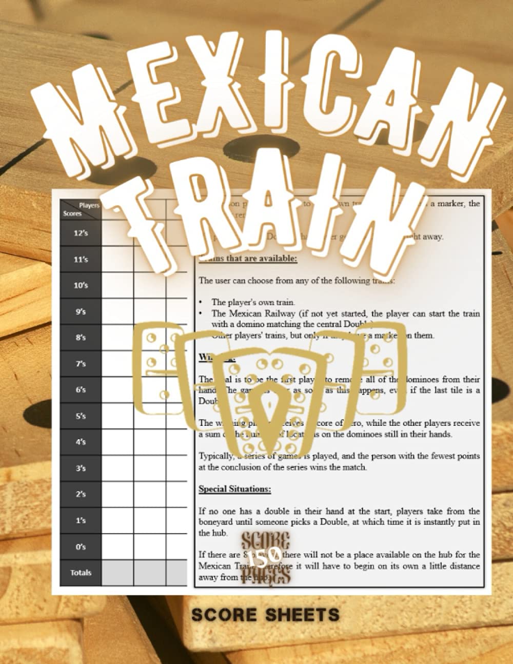 Buy Mexican Train Score Pads 150 Sheets 8,5 x 11 " Mexican Train Score