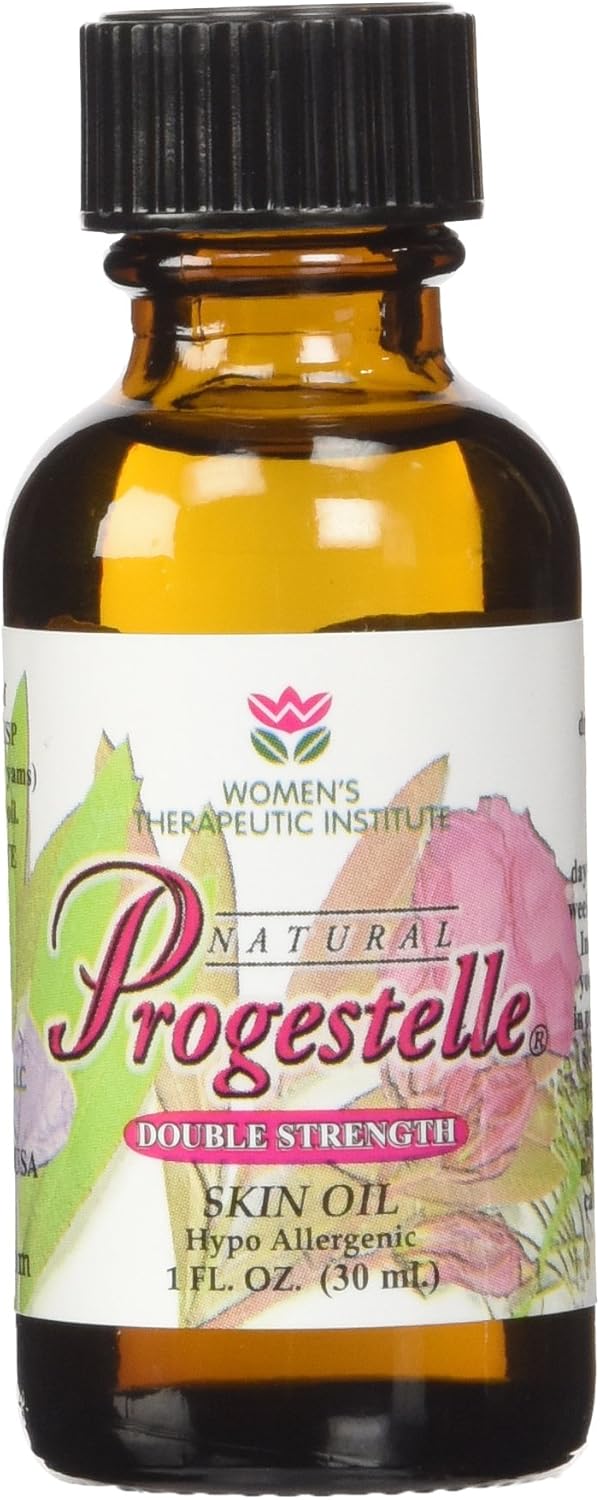 Progesterone Skin Oil Purer Than Progesterone Cream for Women, Progestelle, Bioidentical, Natural - NO Fragrance, NO Preservatives, and Booklet- 1oz, 800 mg/oz Double Strength