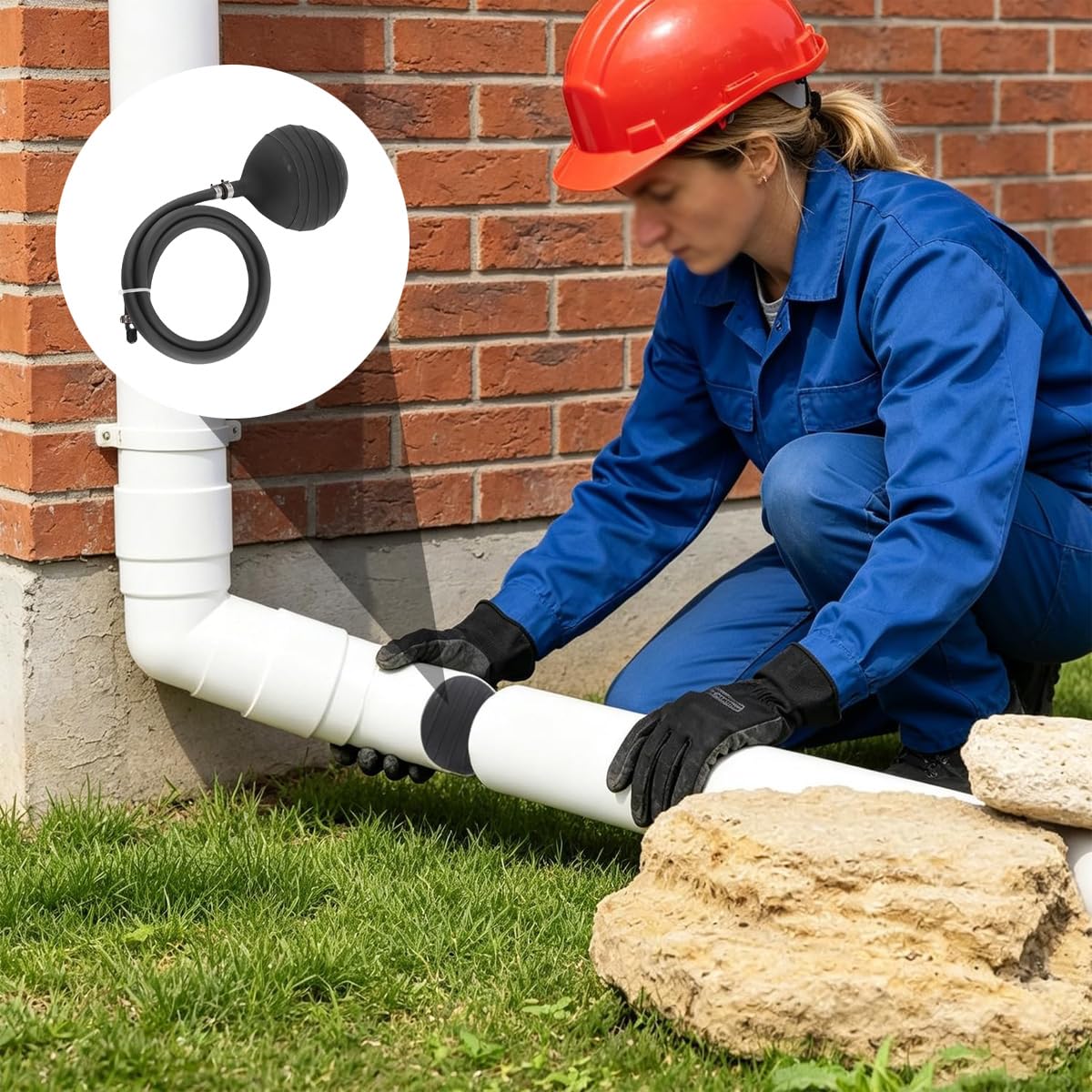 Teron Bouchons de gonflage pour canalisation, blocage temporaire de l'eau, 100 mm