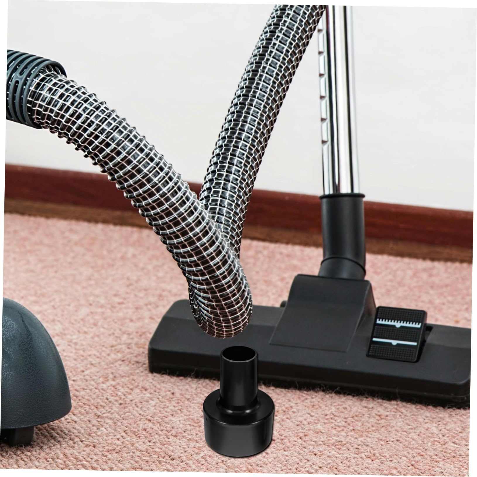 IMIKEYA Adaptateurs pour Tuyau Aspirateur en Pvc Noir, Lot de 2 Pièces Faciles à Installer, Résistants la Déformation, Compatibles Aspirateurs Atelier Humide et Sec