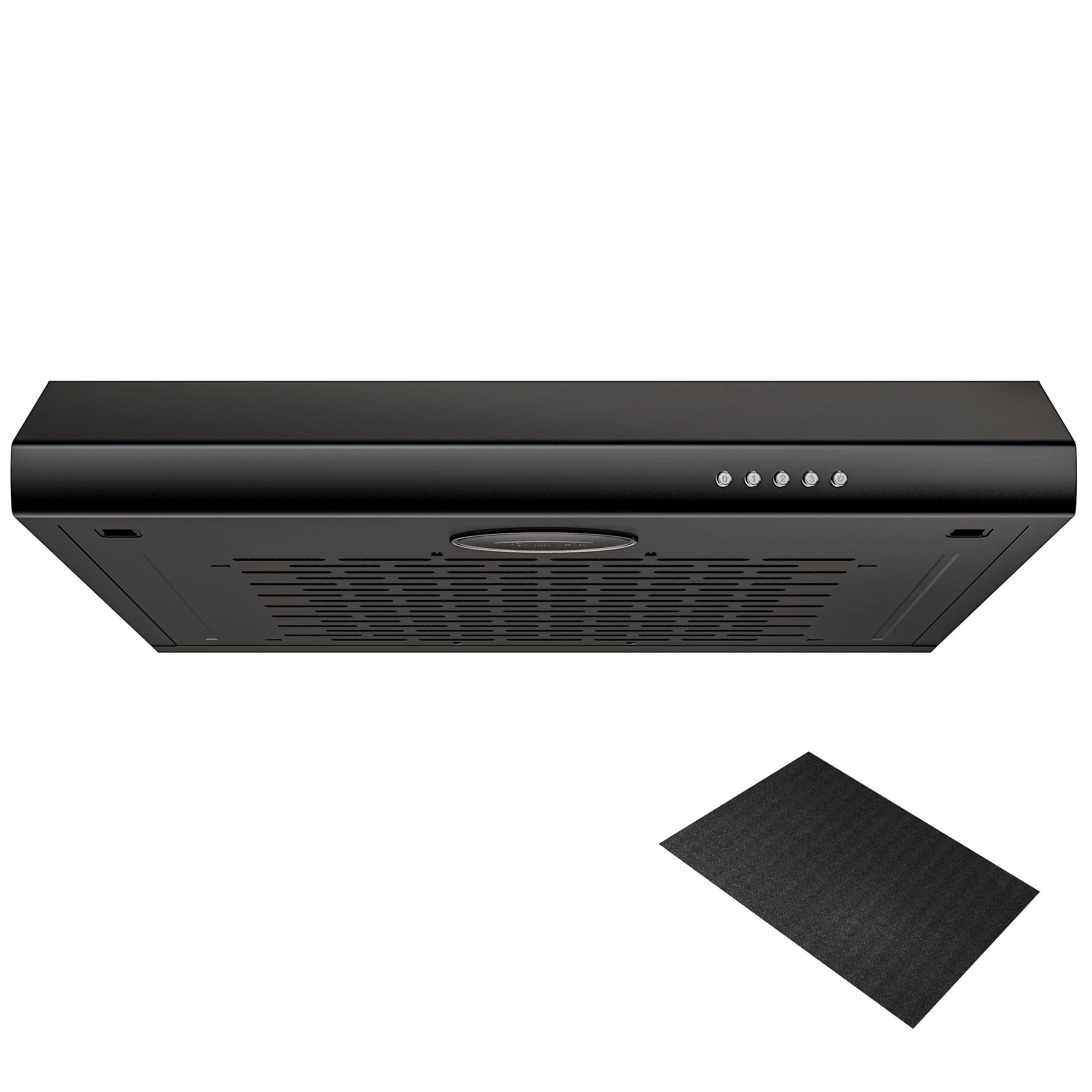 FIREGAS Campana Extractora 60 cm, Extractor Cocina, Campanas Extractoras Cocina, Gran Potencia de Succión, Control Mecánico, 3 Velocidades, Algodón Filtrante,Negro