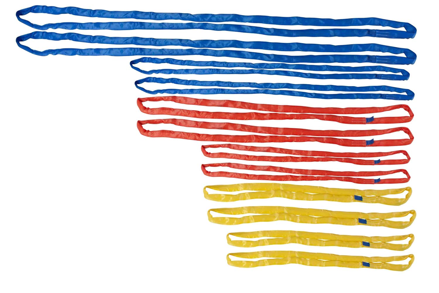 Mytee Products12PC Polyester Endless Round Lifting Sling Kit Crane Rigging Hoist Wrecker Recovery Strap - Heavy Duty Endless Sling for Wrecker Recovery, Lifting & Towing