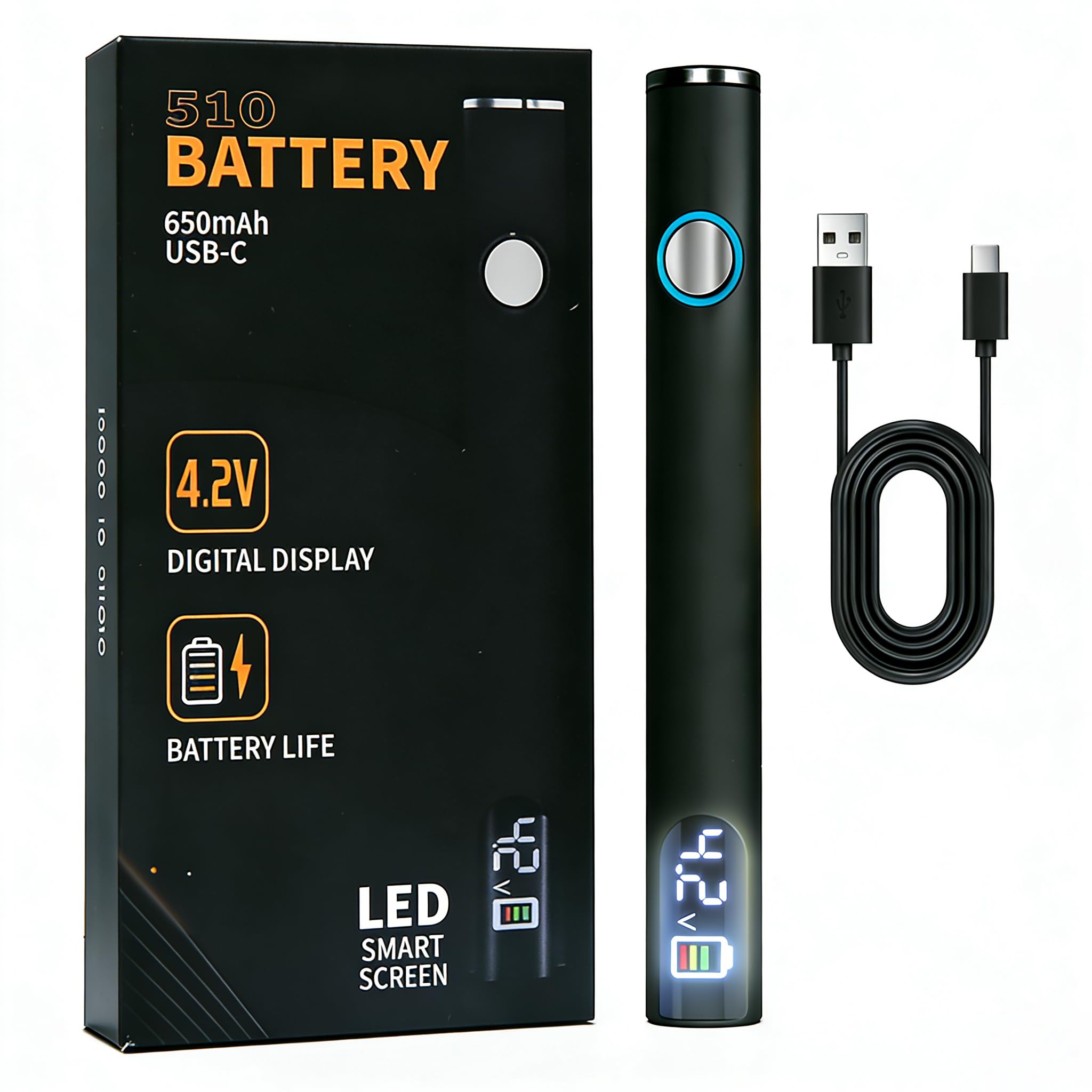Bolígrafo de soldadura de rosca 510, juego de bolígrafos de soldadura de alambre recargable portátil con pantalla LED, adecuado para reparación de electrodomésticos, reparación de componentes