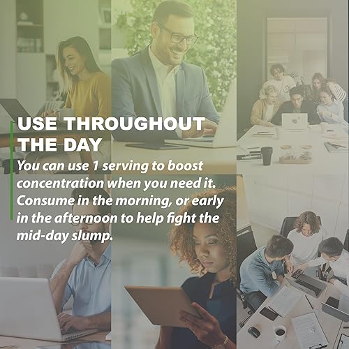 Miniatura 6 de Suplemento de apoyo cerebral con 300 mg Alpha GPC y 200 mg de cafeína natural y vitaminas para la salud cognitiva, energía, memoria y concentración,