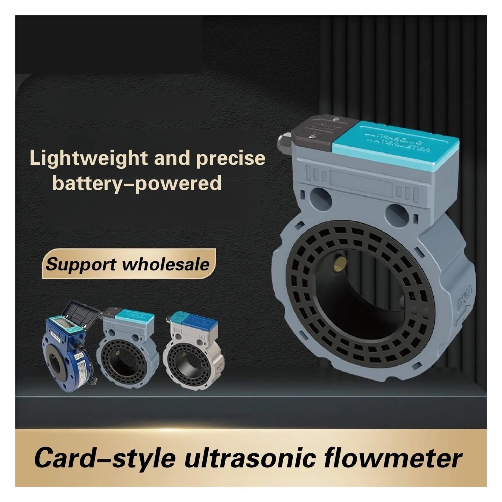 Misuratori di portata Misuratore di portata ad ultrasuoni DN 50 Trasduttore flusso a pinza d'acqua digitale non invasivo liquidi portatile per irrigazione a tubo