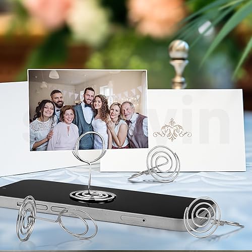 Miniatura 6 de 30 soportes para tarjetas de mesa, soportes para fotos para mesas, soportes para tarjetas, clips de menú con nombre, soportes para letreros de mesa