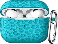 Vista 43 de Funda con Grabado de Leopardo para Estuche de AirPods 4 2024, Funda Protectora de Silicona Suave Compatible con Estuche de Apple AirPods de 4ª