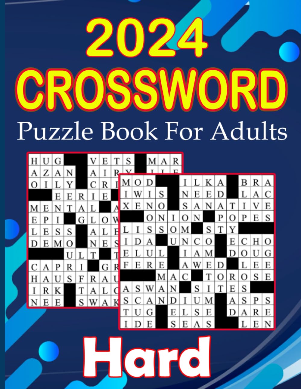 2024 Hard Crossword Puzzle Book For Adults Largeprint Hard level Crossword Puzzle Book for